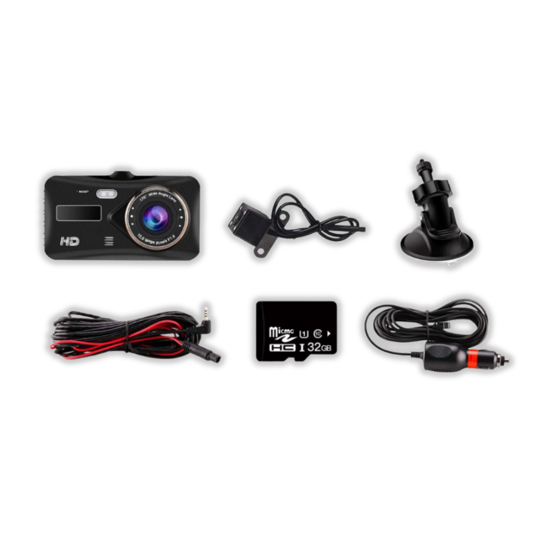 Maximise your Dash Cam Recorder's potential with the comprehensive Dash Cam Pro package. All essential parts included, plus a bonus free SD Card.